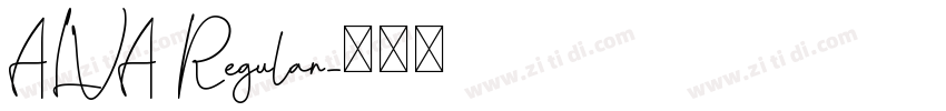 ALVA Regular字体转换